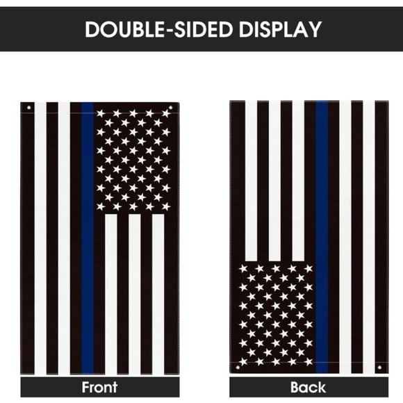 Thin Blue Line Lawn Garden Flag Yard Decor Live Matter Police Law Enforcement - Picture 3 of 7